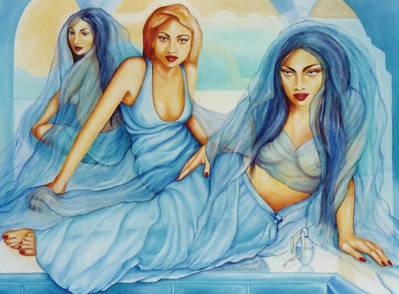 Frauen in Blau